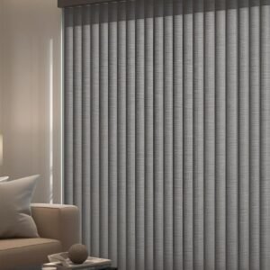 Textured Grey Vertical Blind